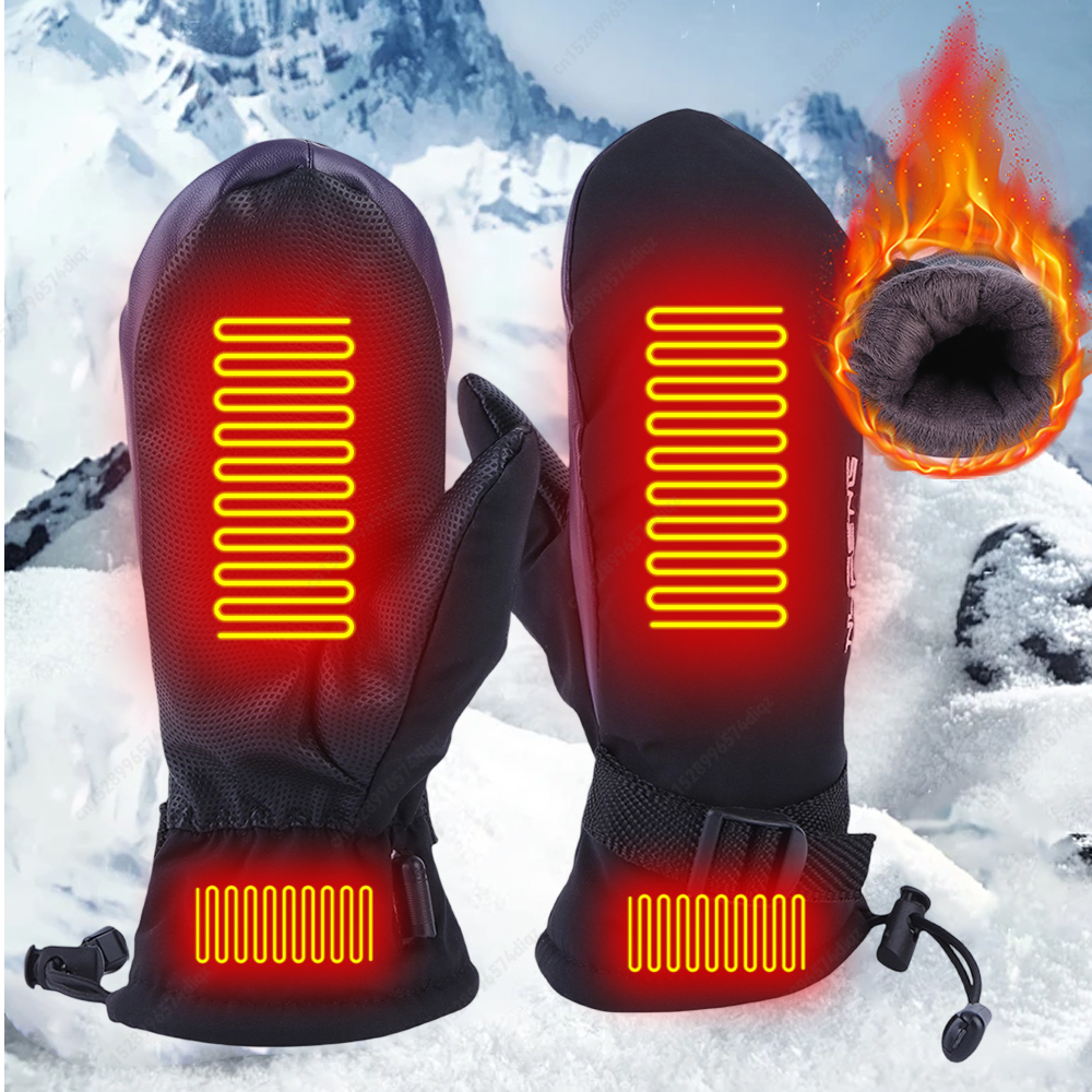 Cycling Gear Temperature - Electric Heating Gloves USB Charging Electric