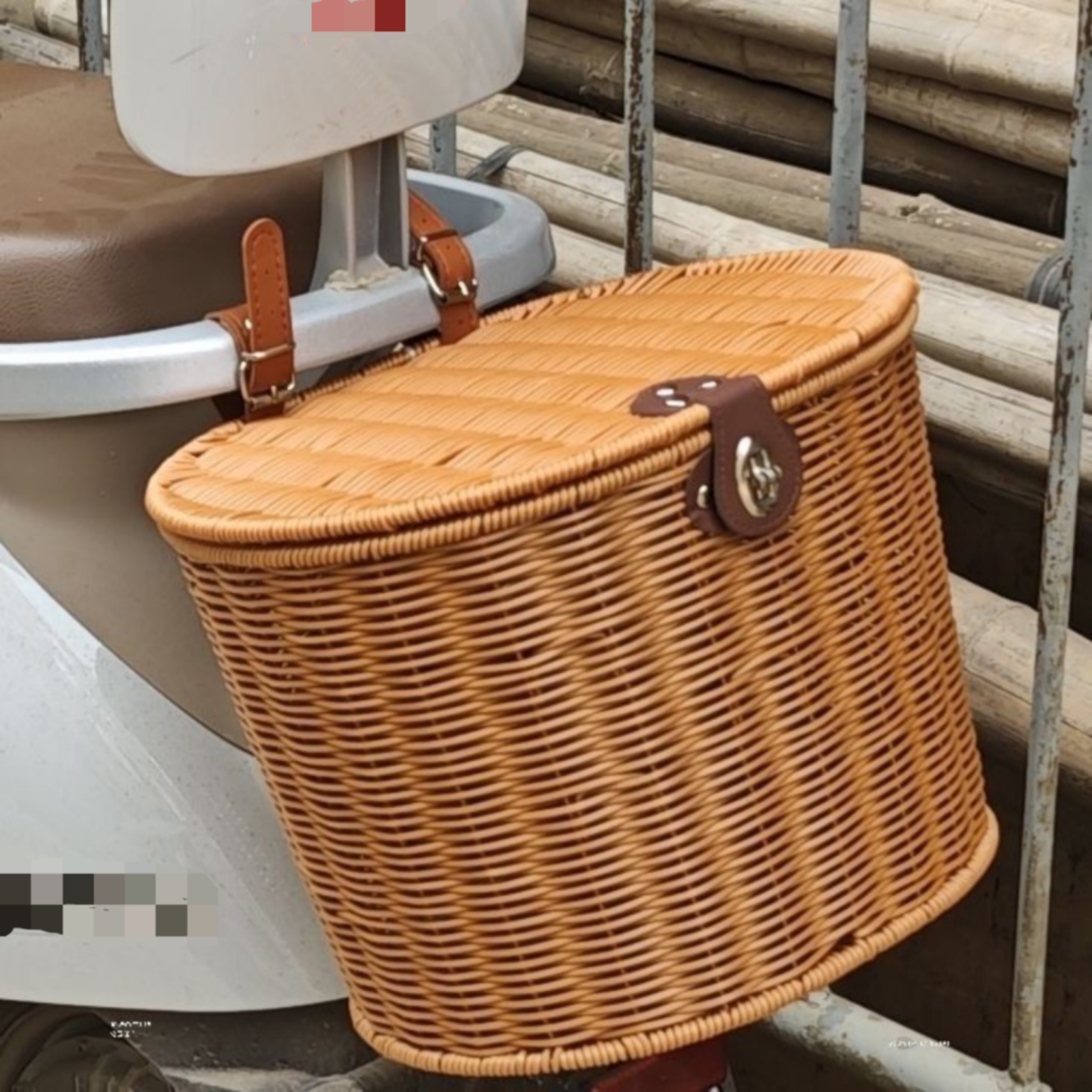 Cycling Gear Rack - Rear Bike Basket with Lid Rear