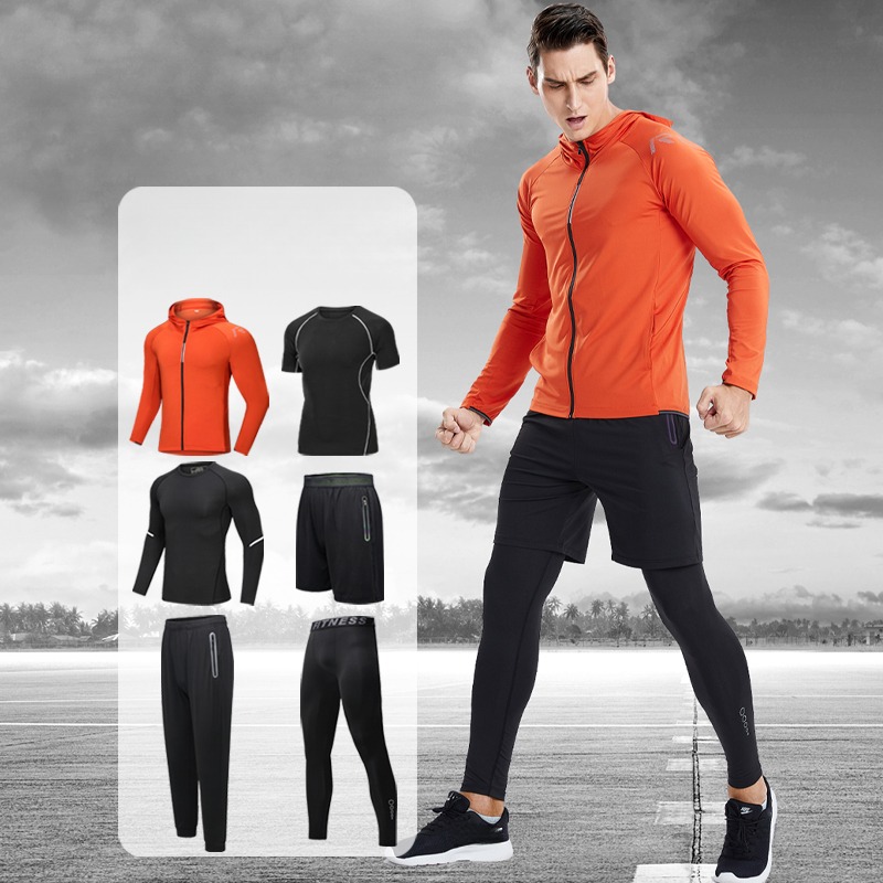 Cycling Gear For Men - Luluesses Men's 6-Piece Sportswear Set Breathable