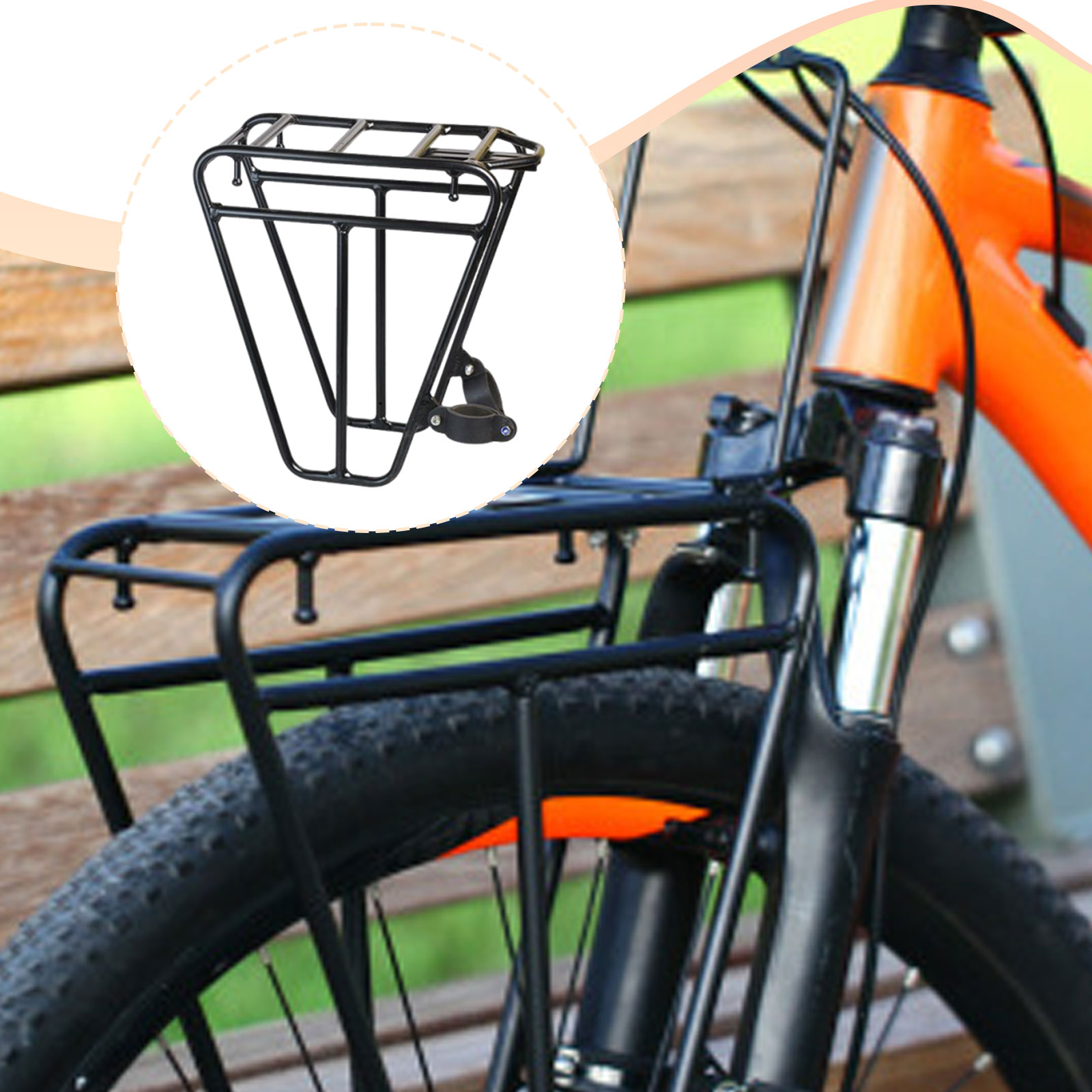 Bike Front Carrier Rack Cargo  - Cycling Gear Shelf のレビューと価格