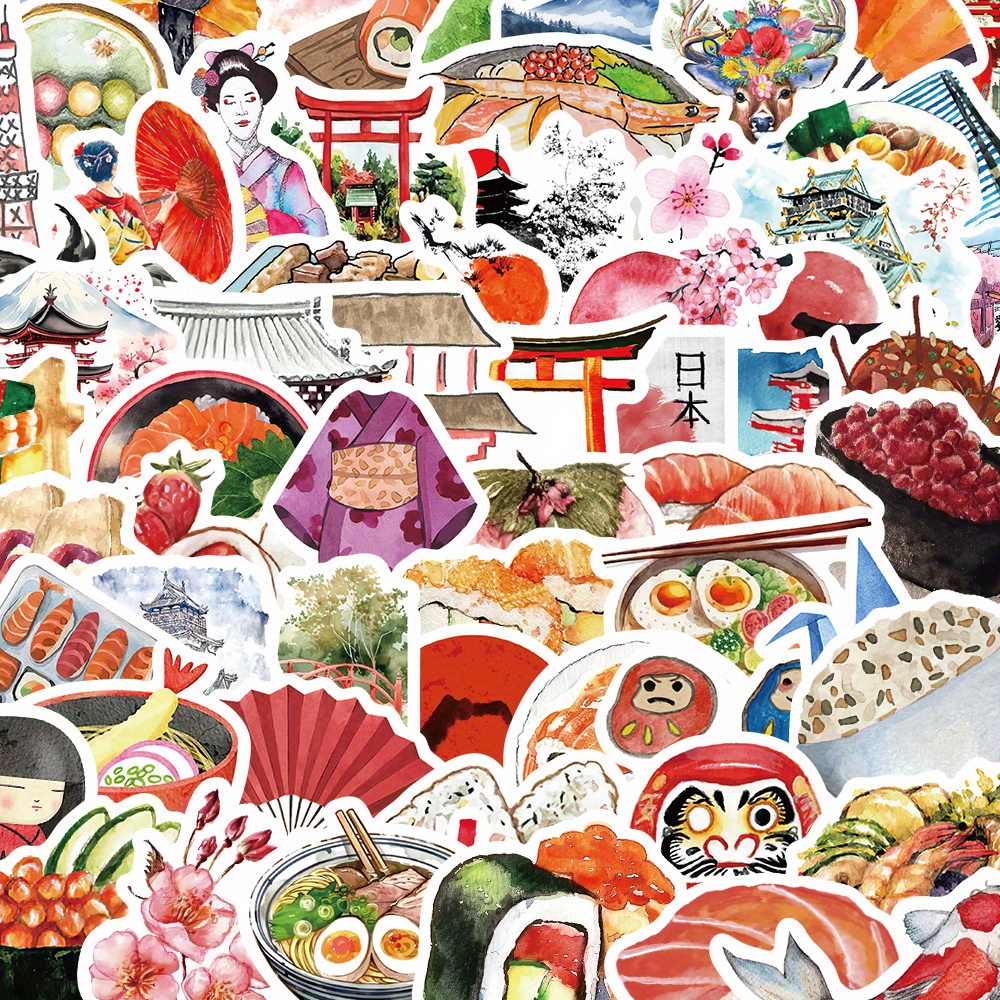 64pcs Watercolor Japan Travel  - Cycling Gear Japan のレビューと価格