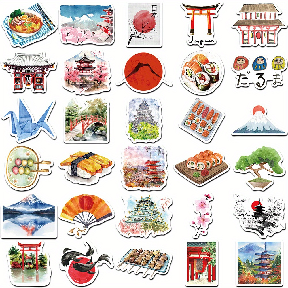 64pcs Watercolor Japan Travel  - Cycling Gear Japan のレビューと価格