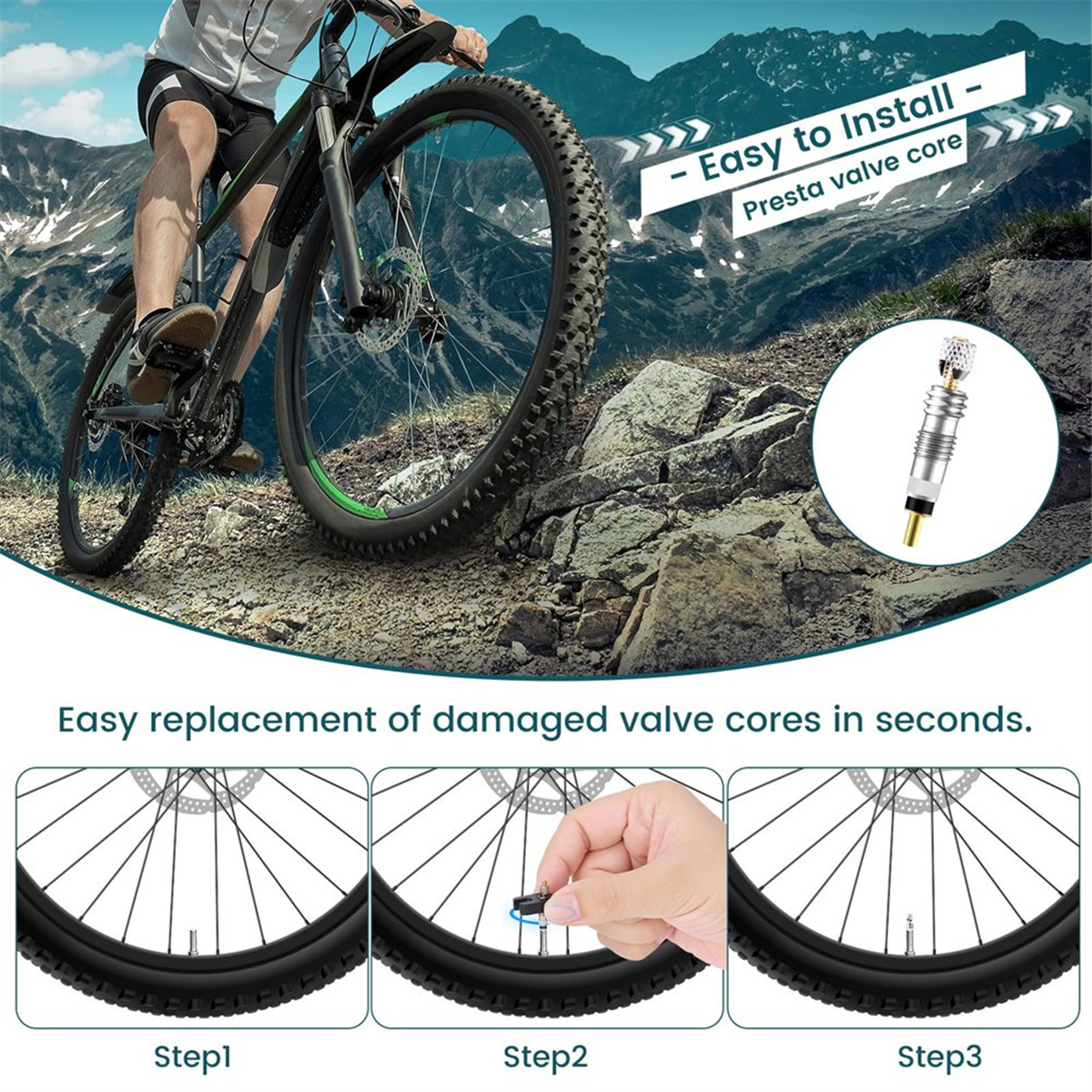 AA25 20Pcs Professional Brass  - Road Bike Tire のレビューと価格