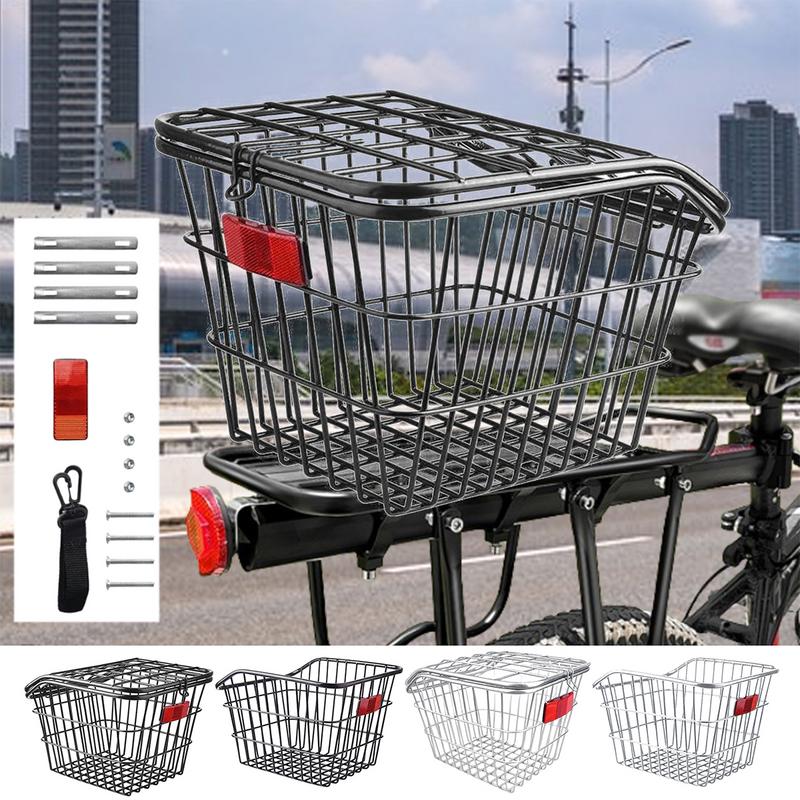 Bike Rear Basket Metal Bicycle - Cycling Gear Shelf のレビューと価格
