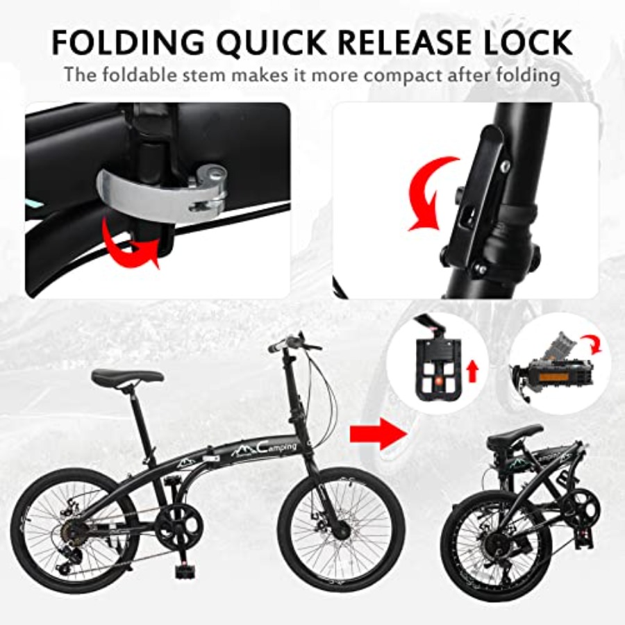 20 Inch Folding Bike 7 Speed F - Carbon Bike Frame のレビューと価格