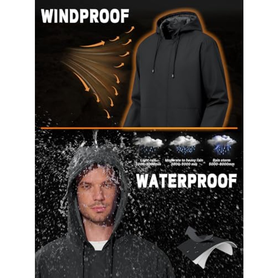 UIQUR Men's Rain Jacket Waterp - Cycling Gear Jacket のレビューと価格