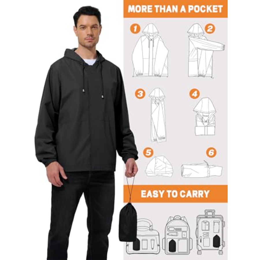 UIQUR Men's Rain Jacket Waterp - Cycling Gear Jacket のレビューと価格