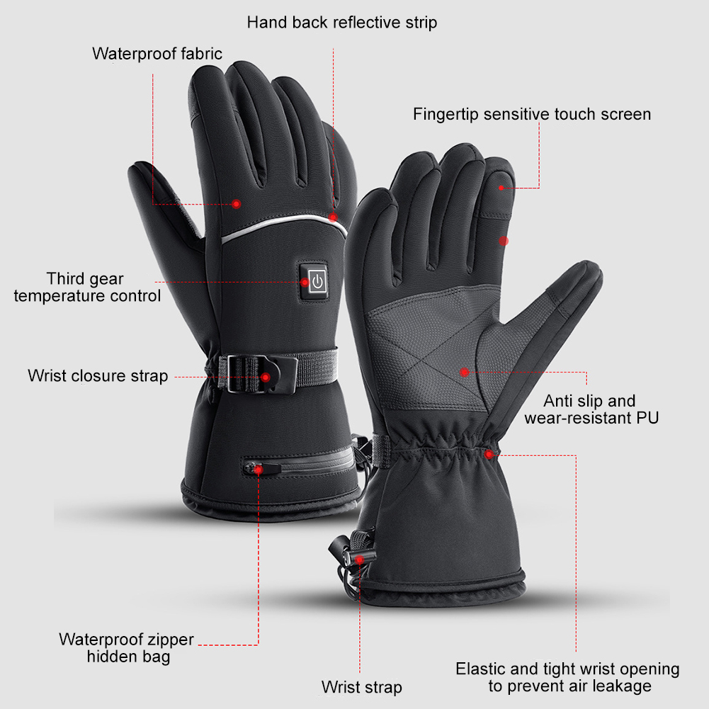 Touch Screen Heated Gloves Col - Cycling Gear Temperature のレビューと価格