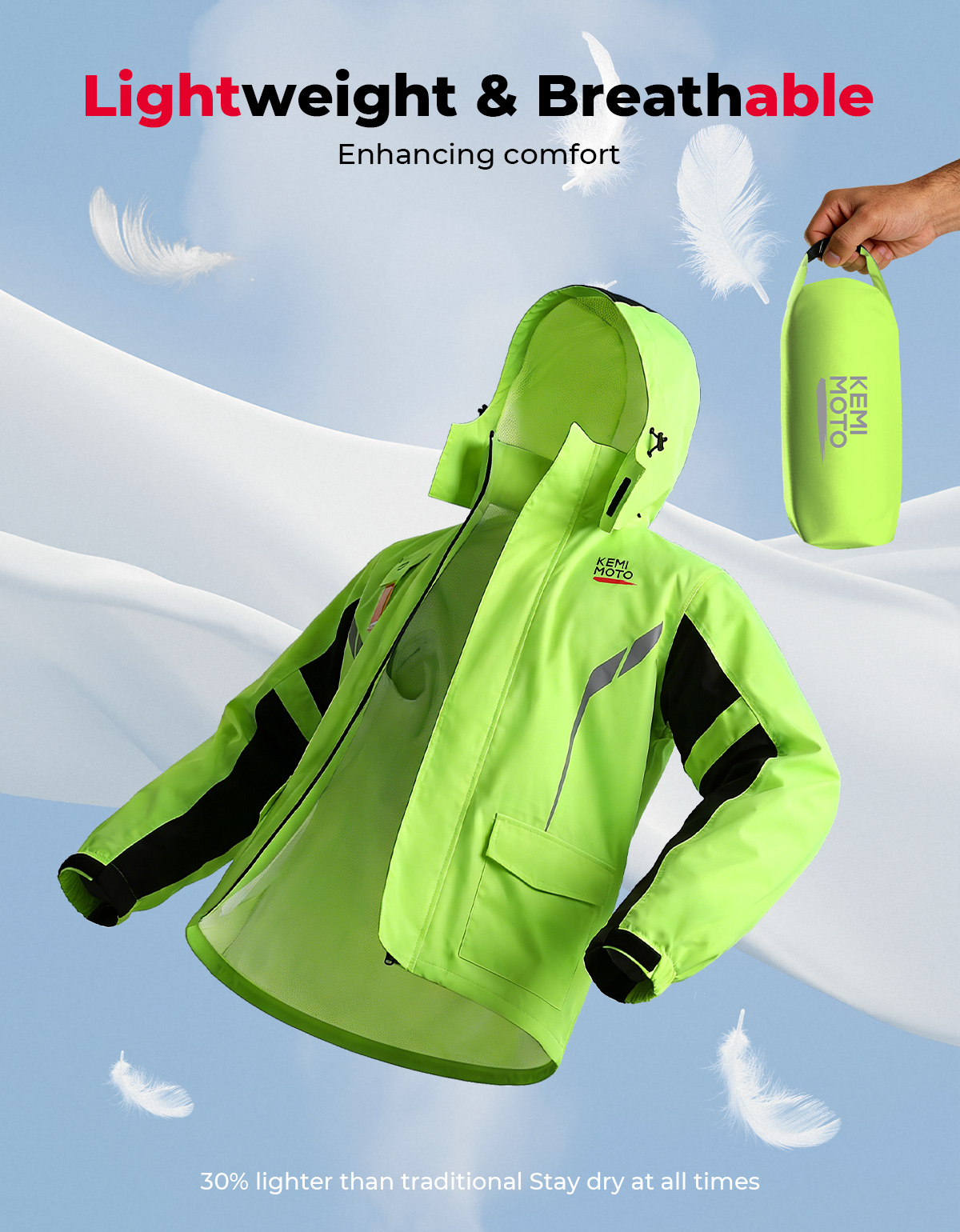 KEMIMOTO Unisex Waterproof Rai - Cycling Gear Jacket のレビューと価格