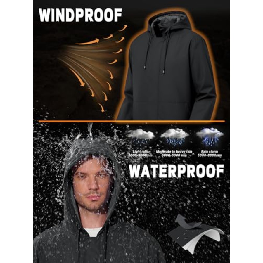 UIQUR Men's Rain Jacket Waterp - Cycling Gear Jacket のレビューと価格