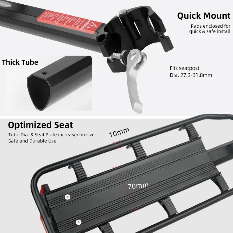 Deemount Bicycle Luggage Carri - Cycling Gear Shelf のレビューと価格