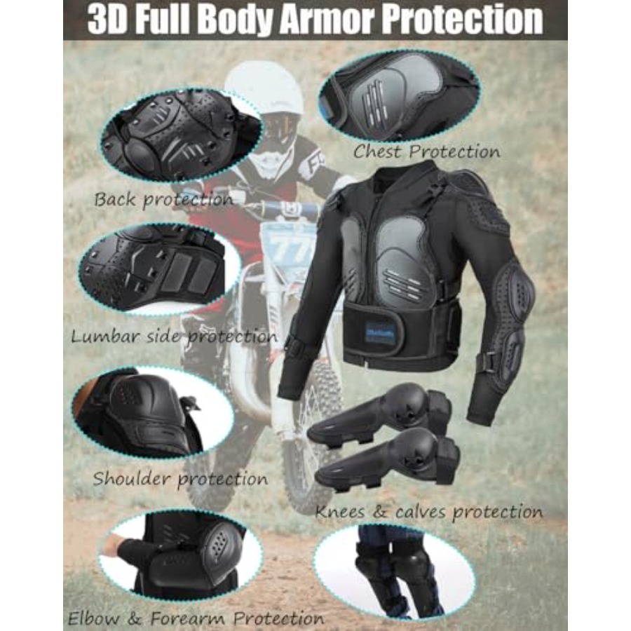 Motorcycle Jacket Armor Suit-D - Cycling Gear Jacket のレビューと価格