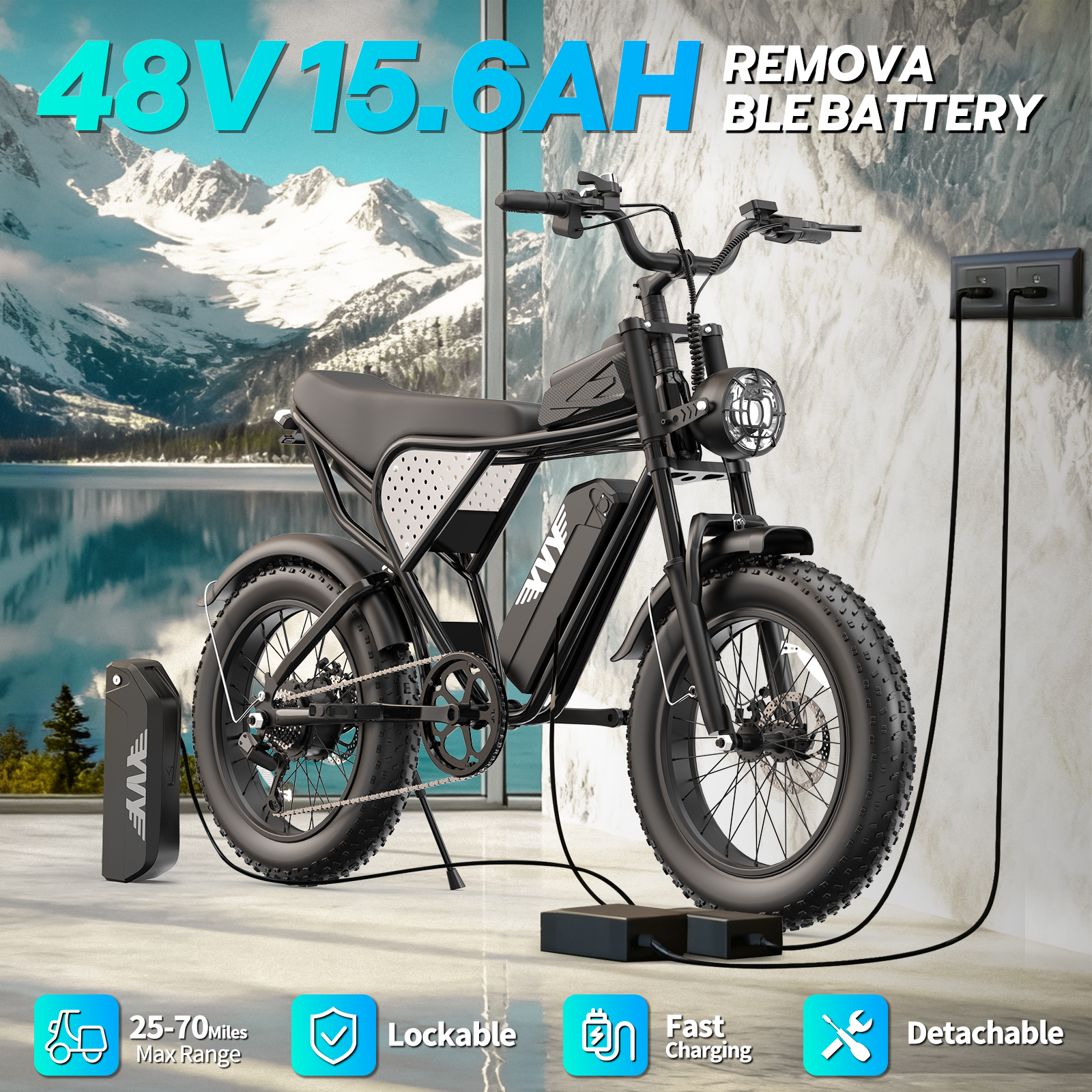 YVY K20 Lite 1200W Electric Bi - Road Bike Tire のレビューと価格